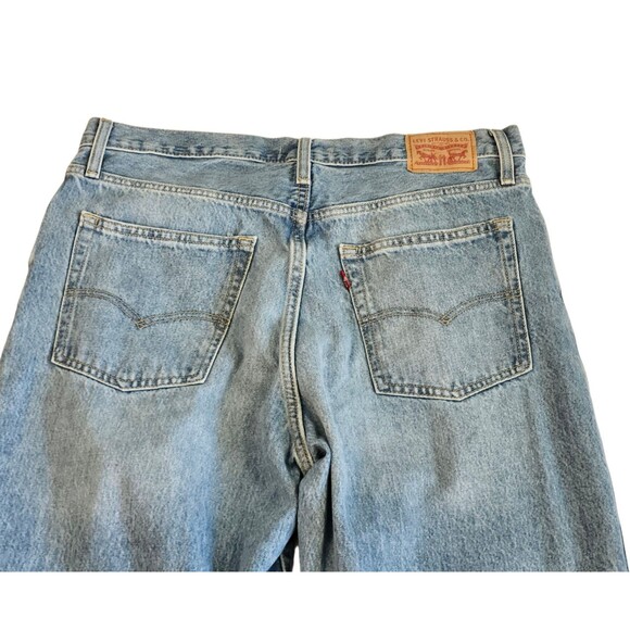 Levi's 94 Baggy Wide Leg Jeans Women 32 x 31 Blue Skater Retro Loose - Picture 7 of 10